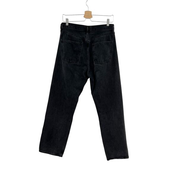 Agolde 90's Mid Rise Loose Jeans Rigid Denim Button Fly Black Size 28 - Picture 7 of 12